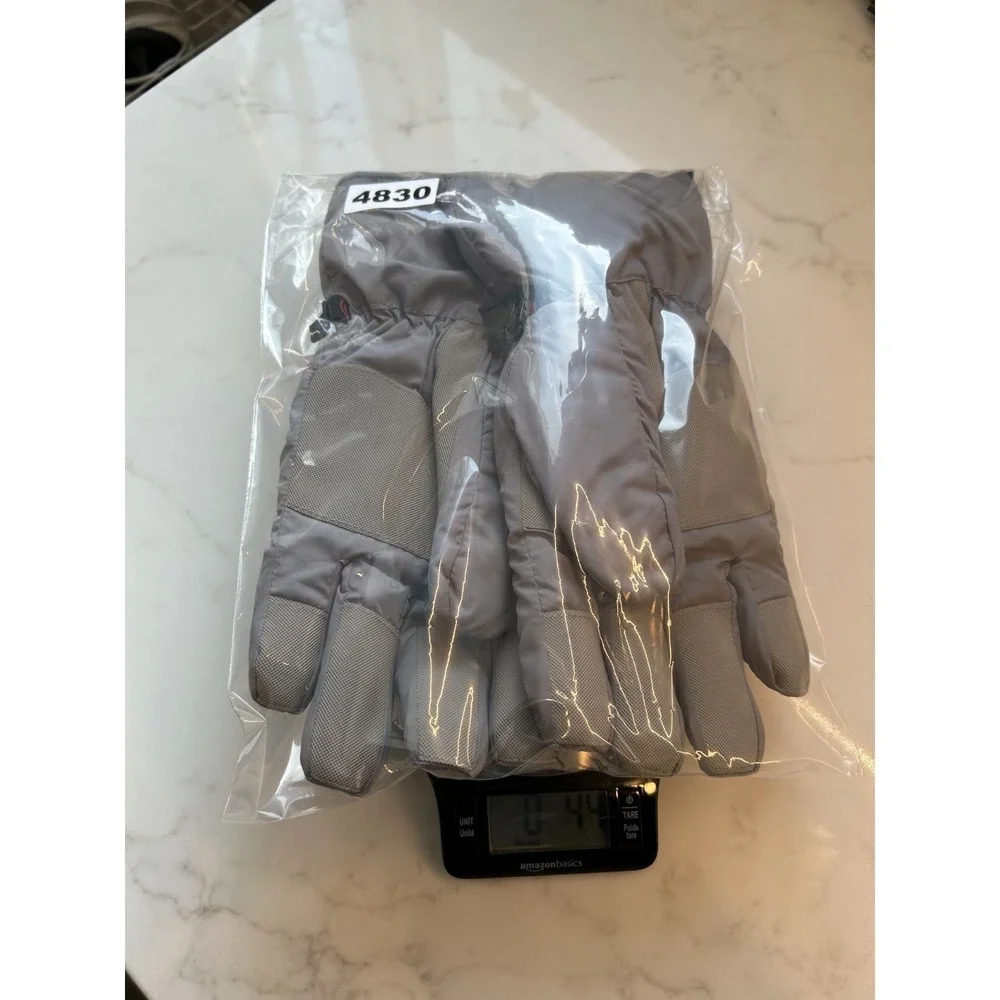 Manzella Waterproof Winter Gloves Womens Medium Gray Warm Insulated Fleece Lined